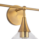 Three Light Bathroom Fixtures<br /><span style="color:#4AB0CE;">Entrega: 4-10 dias en USA</span><br /><span style="color:#4AB0CE;font-size:60%;">PREGUNTE POR ENTREGA EN PANAMA</span><br />Collection: Hazel<br />Finish: Aged Gold/Clear Glass