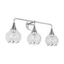 Three Light Bathroom Fixtures<br /><span style="color:#4AB0CE;">Entrega: 4-10 dias en USA</span><br /><span style="color:#4AB0CE;font-size:60%;">PREGUNTE POR ENTREGA EN PANAMA</span><br />Collection: Hazel<br />Finish: Chrome/Clear Glass