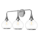 Three Light Bathroom Fixtures<br /><span style="color:#4AB0CE;">Entrega: 4-10 dias en USA</span><br /><span style="color:#4AB0CE;font-size:60%;">PREGUNTE POR ENTREGA EN PANAMA</span><br />Collection: Hazel<br />Finish: Chrome/Clear Glass