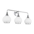 Three Light Bathroom Fixtures<br /><span style="color:#4AB0CE;">Entrega: 4-10 dias en USA</span><br /><span style="color:#4AB0CE;font-size:60%;">PREGUNTE POR ENTREGA EN PANAMA</span><br />Collection: Hazel<br />Finish: Chrome/Opal Matte Glass