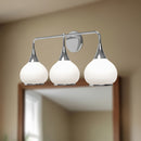 Alora - VL524326CHOP - Three Light Bathroom Fixtures - Hazel - Chrome/Opal Matte Glass