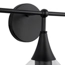 Three Light Bathroom Fixtures<br /><span style="color:#4AB0CE;">Entrega: 4-10 dias en USA</span><br /><span style="color:#4AB0CE;font-size:60%;">PREGUNTE POR ENTREGA EN PANAMA</span><br />Collection: Hazel<br />Finish: Clear Glass/Matte Black