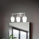 Alora - VL538322BNCL - Three Light Bathroom Fixtures - Kingsley - Brushed Nickel/Clear Glass