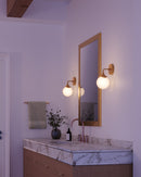 Alora - WV505106AGOP - One Light Vanity - Nouveau - Aged Gold/Opal Matte Glass
