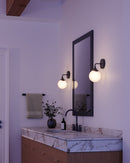 Alora - WV505106MBOP - One Light Vanity - Nouveau - Matte Black/Opal Matte Glass