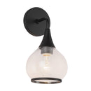 One Light Vanity<br /><span style="color:#4AB0CE;">Entrega: 4-10 dias en USA</span><br /><span style="color:#4AB0CE;font-size:60%;">PREGUNTE POR ENTREGA EN PANAMA</span><br />Collection: Hazel<br />Finish: Clear Glass/Matte Black