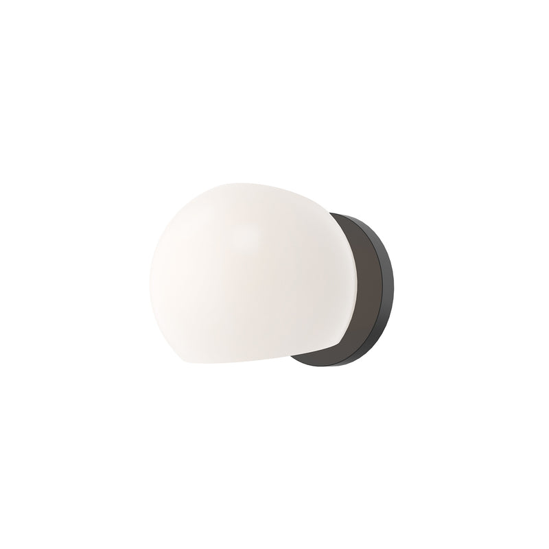 One Light Vanity<br /><span style="color:#4AB0CE;">Entrega: 4-10 dias en USA</span><br /><span style="color:#4AB0CE;font-size:60%;">PREGUNTE POR ENTREGA EN PANAMA</span><br />Collection: Willow<br />Finish: Matte Black/Opal Matte Glass