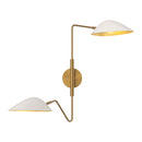 Two Light Vanity<br /><span style="color:#4AB0CE;">Entrega: 4-10 dias en USA</span><br /><span style="color:#4AB0CE;font-size:60%;">PREGUNTE POR ENTREGA EN PANAMA</span><br />Collection: Oscar<br />Finish: Aged Gold/White