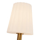 One Light Vanity<br /><span style="color:#4AB0CE;">Entrega: 4-10 dias en USA</span><br /><span style="color:#4AB0CE;font-size:60%;">PREGUNTE POR ENTREGA EN PANAMA</span><br />Collection: Plisse<br />Finish: Aged Gold/Opal Matte Glass