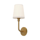 One Light Vanity<br /><span style="color:#4AB0CE;">Entrega: 4-10 dias en USA</span><br /><span style="color:#4AB0CE;font-size:60%;">PREGUNTE POR ENTREGA EN PANAMA</span><br />Collection: Plisse<br />Finish: Aged Gold/Opal Matte Glass