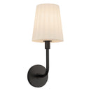 One Light Vanity<br /><span style="color:#4AB0CE;">Entrega: 4-10 dias en USA</span><br /><span style="color:#4AB0CE;font-size:60%;">PREGUNTE POR ENTREGA EN PANAMA</span><br />Collection: Plisse<br />Finish: Matte Black/Opal Matte Glass