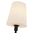 One Light Vanity<br /><span style="color:#4AB0CE;">Entrega: 4-10 dias en USA</span><br /><span style="color:#4AB0CE;font-size:60%;">PREGUNTE POR ENTREGA EN PANAMA</span><br />Collection: Plisse<br />Finish: Matte Black/Opal Matte Glass