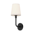 One Light Vanity<br /><span style="color:#4AB0CE;">Entrega: 4-10 dias en USA</span><br /><span style="color:#4AB0CE;font-size:60%;">PREGUNTE POR ENTREGA EN PANAMA</span><br />Collection: Plisse<br />Finish: Matte Black/Opal Matte Glass