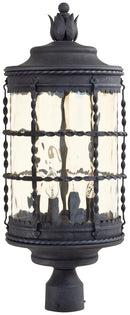 Four Light Outdoor Post Lantern<br /><span style="color:#4AB0CE;">Entrega: 4-10 dias en USA</span><br /><span style="color:#4AB0CE;font-size:60%;">PREGUNTE POR ENTREGA EN PANAMA</span><br />Collection: Mallorca<br />Finish: Spanish Iron
