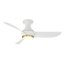 Modern Forms Fans - FH-W2203-44L-SB/MW - 44"Ceiling Fan - Corona - Soft Brass/Matte White