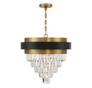 Four Light Chandelier<br /><span style="color:#4AB0CE;">Entrega: 4-10 dias en USA</span><br /><span style="color:#4AB0CE;font-size:60%;">PREGUNTE POR ENTREGA EN PANAMA</span><br />Collection: Marquise<br />Finish: Matte Black with Warm Brass Accents