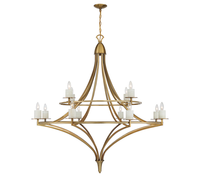 12 Light Chandelier<br /><span style="color:#4AB0CE;">Entrega: 4-10 dias en USA</span><br /><span style="color:#4AB0CE;font-size:60%;">PREGUNTE POR ENTREGA EN PANAMA</span><br />Collection: Director<br />Finish: Warm Brass