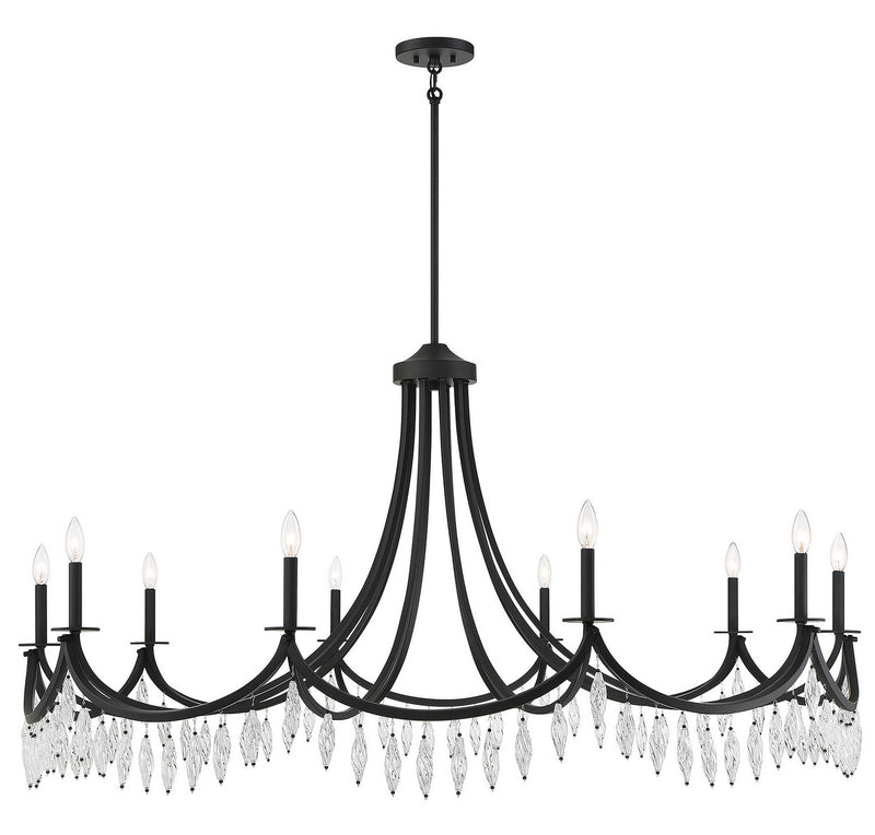 Ten Light Chandelier<br /><span style="color:#4AB0CE;">Entrega: 4-10 dias en USA</span><br /><span style="color:#4AB0CE;font-size:60%;">PREGUNTE POR ENTREGA EN PANAMA</span><br />Collection: Kameron<br />Finish: Matte Black