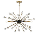Six Light Chandelier<br /><span style="color:#4AB0CE;">Entrega: 4-10 dias en USA</span><br /><span style="color:#4AB0CE;font-size:60%;">PREGUNTE POR ENTREGA EN PANAMA</span><br />Collection: Ariel<br />Finish: Como Black with Gold
