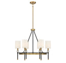 Six Light Chandelier<br /><span style="color:#4AB0CE;">Entrega: 4-10 dias en USA</span><br /><span style="color:#4AB0CE;font-size:60%;">PREGUNTE POR ENTREGA EN PANAMA</span><br />Collection: Tivoli<br />Finish: Matte Black with Warm Brass Accents