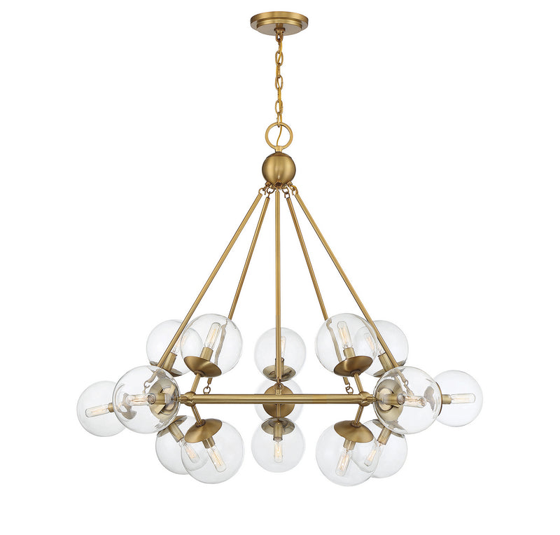 15 Light Chandelier<br /><span style="color:#4AB0CE;">Entrega: 2-3 semanas en USA</span><br /><span style="color:#4AB0CE;font-size:60%;">PREGUNTE POR ENTREGA EN PANAMA</span><br />Collection: Orion<br />Finish: Warm Brass