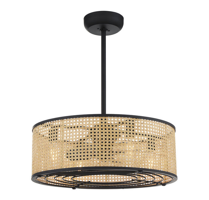 Four Light Fan D'lier<br /><span style="color:#4AB0CE;">Entrega: 4-10 dias en USA</span><br /><span style="color:#4AB0CE;font-size:60%;">PREGUNTE POR ENTREGA EN PANAMA</span><br />Collection: Astoria<br />Finish: Matte Black