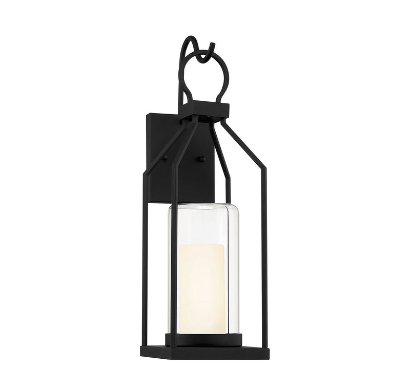 One Light Outdoor Wall Lantern<br /><span style="color:#4AB0CE;">Entrega: 4-10 dias en USA</span><br /><span style="color:#4AB0CE;font-size:60%;">PREGUNTE POR ENTREGA EN PANAMA</span><br />Collection: Hamilton<br />Finish: Matte Black