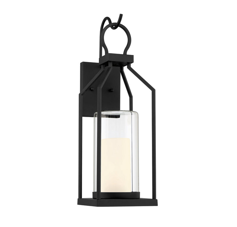 One Light Outdoor Wall Lantern<br /><span style="color:#4AB0CE;">Entrega: 4-5 semanas en USA</span><br /><span style="color:#4AB0CE;font-size:60%;">PREGUNTE POR ENTREGA EN PANAMA</span><br />Collection: Hamilton<br />Finish: Matte Black