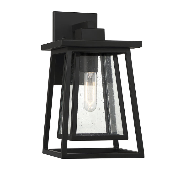 One Light Outdoor Wall Lantern<br /><span style="color:#4AB0CE;">Entrega: 4-10 dias en USA</span><br /><span style="color:#4AB0CE;font-size:60%;">PREGUNTE POR ENTREGA EN PANAMA</span><br />Collection: Denver<br />Finish: Matte Black