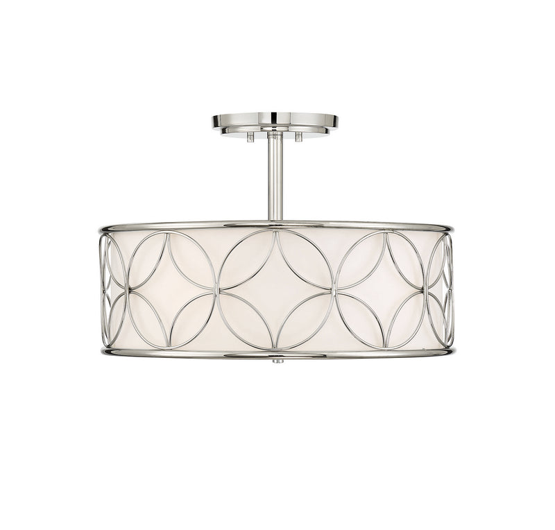 Four Light Semi-Flush Mount<br /><span style="color:#4AB0CE;">Entrega: 1-2 semanas en USA</span><br /><span style="color:#4AB0CE;font-size:60%;">PREGUNTE POR ENTREGA EN PANAMA</span><br />Collection: Reid<br />Finish: Polished Nickel