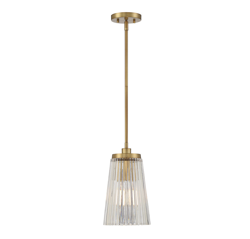 One Light Pendant<br /><span style="color:#4AB0CE;">Entrega: 4-10 dias en USA</span><br /><span style="color:#4AB0CE;font-size:60%;">PREGUNTE POR ENTREGA EN PANAMA</span><br />Collection: Chantilly<br />Finish: Warm Brass