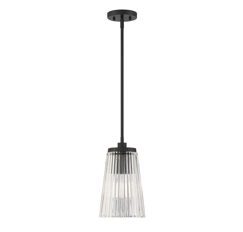 One Light Pendant<br /><span style="color:#4AB0CE;">Entrega: 4-10 dias en USA</span><br /><span style="color:#4AB0CE;font-size:60%;">PREGUNTE POR ENTREGA EN PANAMA</span><br />Collection: Chantilly<br />Finish: Matte Black