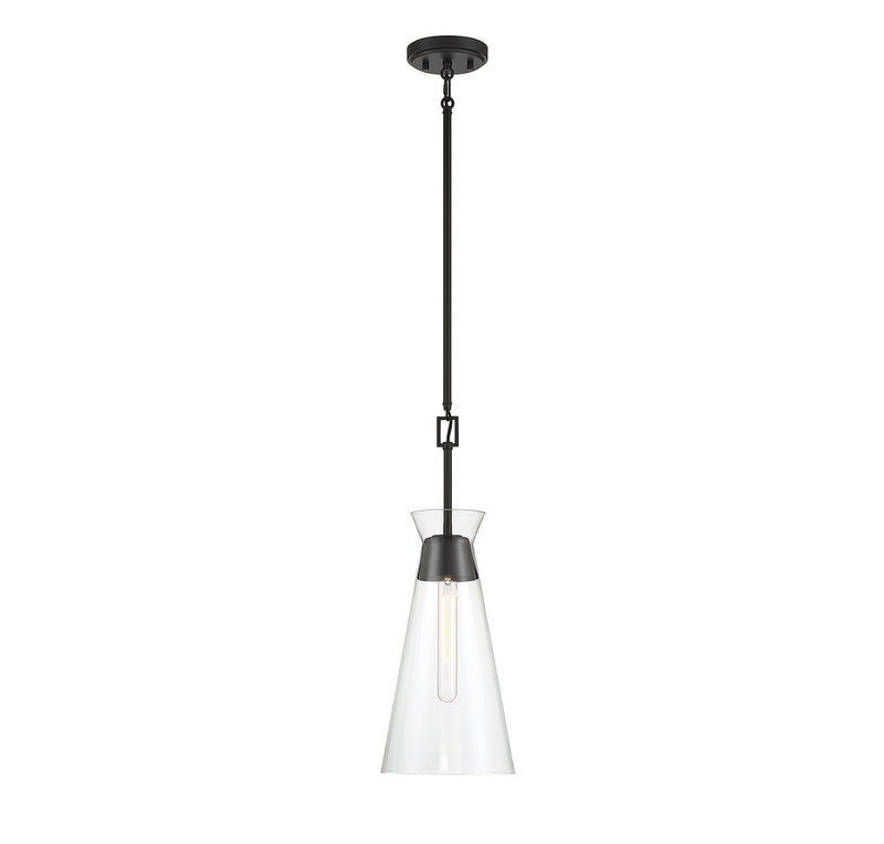 One Light Pendant<br /><span style="color:#4AB0CE;">Entrega: 4-10 dias en USA</span><br /><span style="color:#4AB0CE;font-size:60%;">PREGUNTE POR ENTREGA EN PANAMA</span><br />Collection: Lakewood<br />Finish: Matte Black