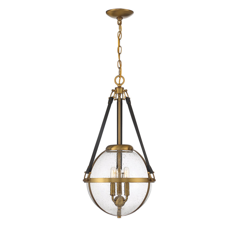 Three Light Pendant<br /><span style="color:#4AB0CE;">Entrega: 4-10 dias en USA</span><br /><span style="color:#4AB0CE;font-size:60%;">PREGUNTE POR ENTREGA EN PANAMA</span><br />Collection: Bozeman<br />Finish: Warm Brass