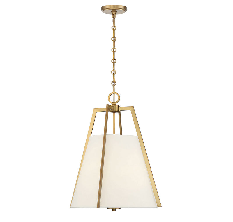 Three Light Pendant<br /><span style="color:#4AB0CE;">Entrega: 4-10 dias en USA</span><br /><span style="color:#4AB0CE;font-size:60%;">PREGUNTE POR ENTREGA EN PANAMA</span><br />Collection: Mansfield<br />Finish: Warm Brass