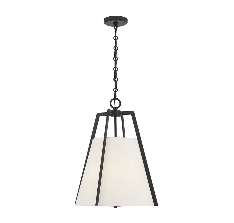 Three Light Pendant<br /><span style="color:#4AB0CE;">Entrega: 4-10 dias en USA</span><br /><span style="color:#4AB0CE;font-size:60%;">PREGUNTE POR ENTREGA EN PANAMA</span><br />Collection: Mansfield<br />Finish: Matte Black