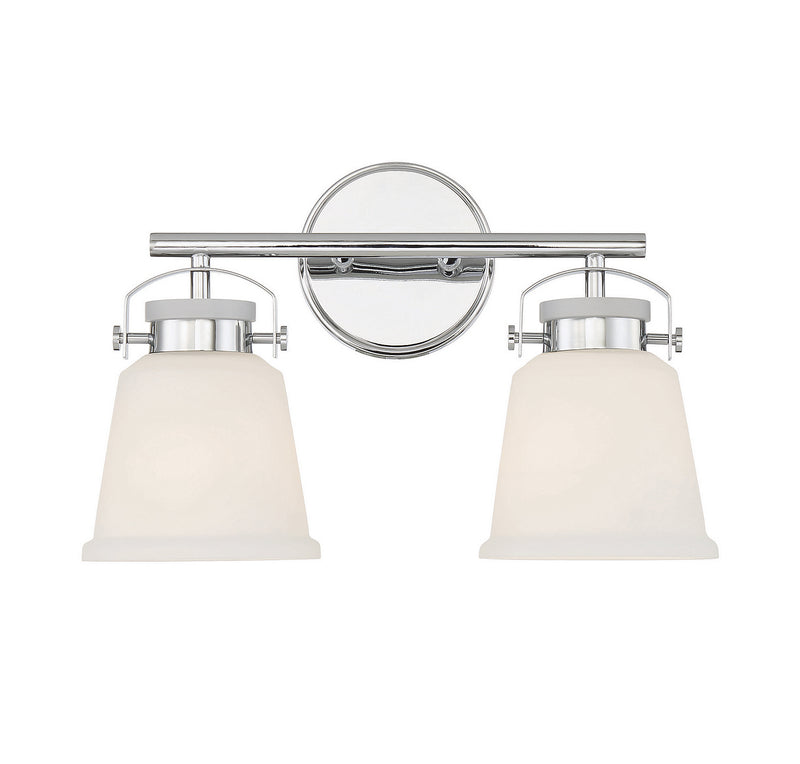 Two Light Bathroom Vanity<br /><span style="color:#4AB0CE;">Entrega: 4-10 dias en USA</span><br /><span style="color:#4AB0CE;font-size:60%;">PREGUNTE POR ENTREGA EN PANAMA</span><br />Collection: Kaden<br />Finish: Polished Chrome