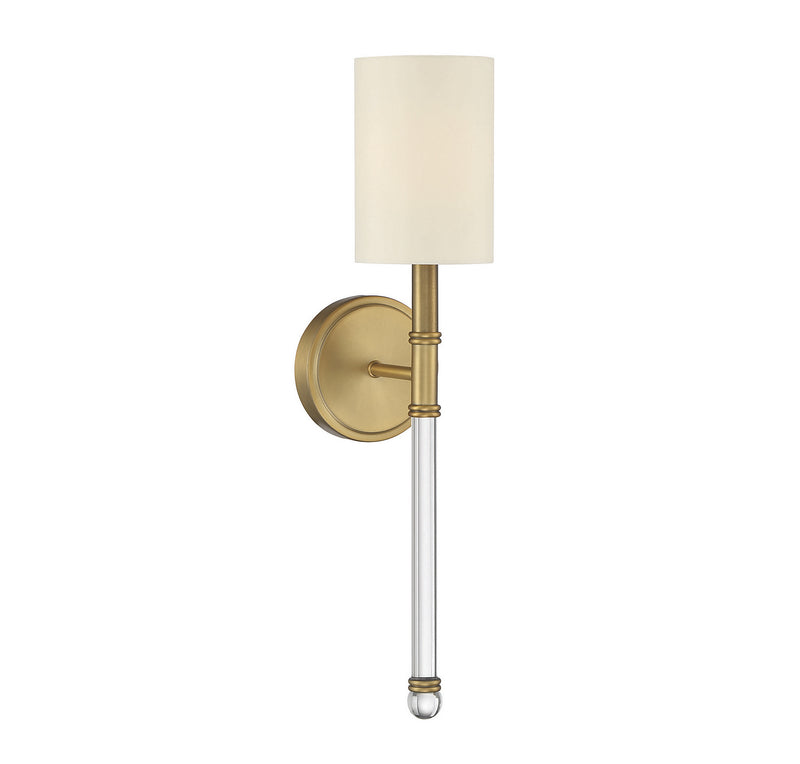 One Light Wall Sconce<br /><span style="color:#4AB0CE;">Entrega: 4-10 dias en USA</span><br /><span style="color:#4AB0CE;font-size:60%;">PREGUNTE POR ENTREGA EN PANAMA</span><br />Collection: Fremont<br />Finish: Warm Brass