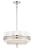Three Light Convertible Semi Flush / Pendant<br /><span style="color:#4AB0CE;">Entrega: 4-10 dias en USA</span><br /><span style="color:#4AB0CE;font-size:60%;">PREGUNTE POR ENTREGA EN PANAMA</span><br />Collection: Sutton by Robin Baron<br />Finish: Po...