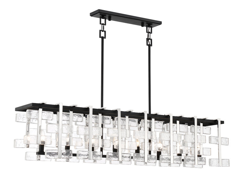 Metropolitan - N7548-729 - Eight Light Island Pendant - Painesdale - Sand Coal And Polished Nickel
