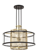Metropolitan - N7813-726 - Four Lights Pendant - Soho - Coal And Soft Brass