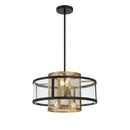 Metropolitan - N7814-726 - Four Light Convertible Semi Flush / Pendant - Soho - Coal And Soft Brass