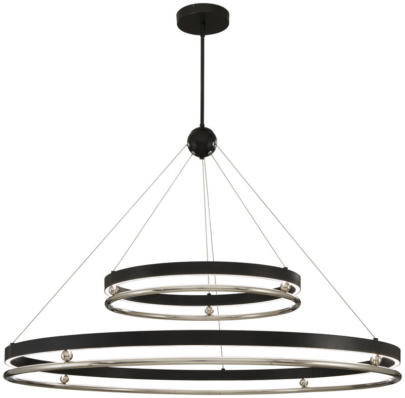 Metropolitan - N7998-572-L - LED Pendant - Grande Illusion - Coal W/ Polished Nickel Highli