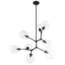 George Kovacs - P1365-66A - Eight Light Pendant - Nexpo - Coal Black