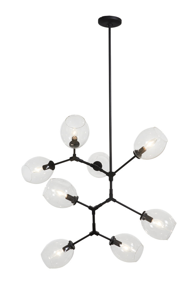 George Kovacs - P1365-66A - Eight Light Pendant - Nexpo - Coal