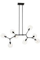 George Kovacs - P1368-66A - Eight Light Island Pendant - Nexpo - Coal Black