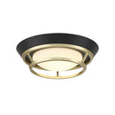 George Kovacs - P5371-689-L - LED Flush Mount - Beam Me Up! - Coal And Satin Brass