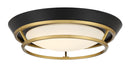 George Kovacs - P5371-689-L - LED Flush Mount - Beam Me Up! - Coal And Satin Brass