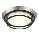 LED Flush Mount<br /><span style="color:#4AB0CE;">Entrega: 4-10 dias en USA</span><br /><span style="color:#4AB0CE;font-size:60%;">PREGUNTE POR ENTREGA EN PANAMA</span><br />Collection: Beam Me Up!<br />Finish: Brushed Nickel and Coal Highlights