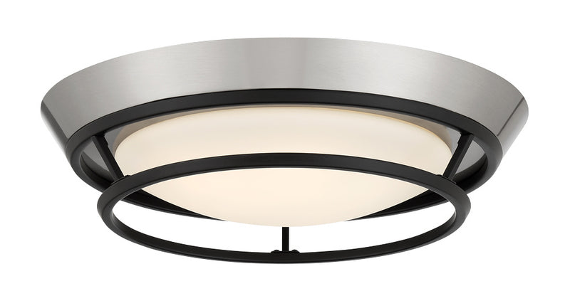 George Kovacs - P5372-691-L - LED Flush Mount - Beam Me Up - Coal With Brushed Nickel
